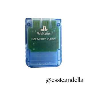 Sony PlayStation Blue and Green Memory Card